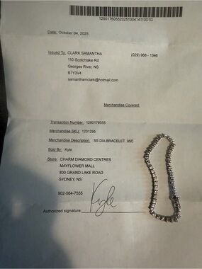 Crescent Silver Tennis Bracelet with Clear Stones